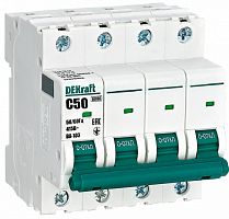 Выключатель автоматический DEKraft ВА-103 4п 50А C 6кА картинка